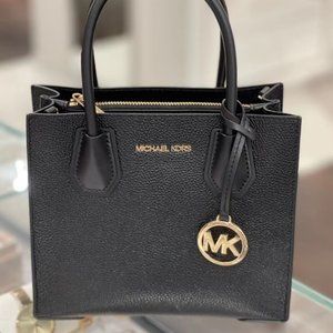 MK Mercer Leather SM Messenger Bag Black